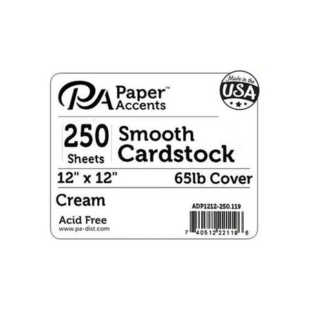 UPC: 0740512221196 | Paper Accents Cardstock 12 x12  250pc Smooth 65lb Cream