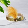 thumbnail image 6 of Unique Bargains 1 Pc Feathers Faux Diamond Headbands for Women Gold Tone, 6 of 6