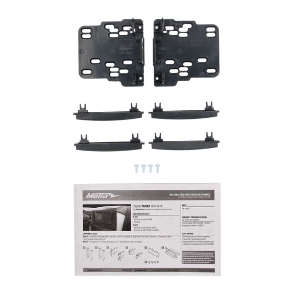 Metra 95-6511 Double DIN Stereo Installation Kit for Chrysler Dodge Jeep Ram 2007-2020
