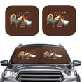 thumbnail image 2 of Haiem Rooster And Chicken Car Windshield Sun Shade (2 Pieces) Foldable Windshield Sun Shade Car Accessories for Truck SUV Pickup-Medium, 2 of 7