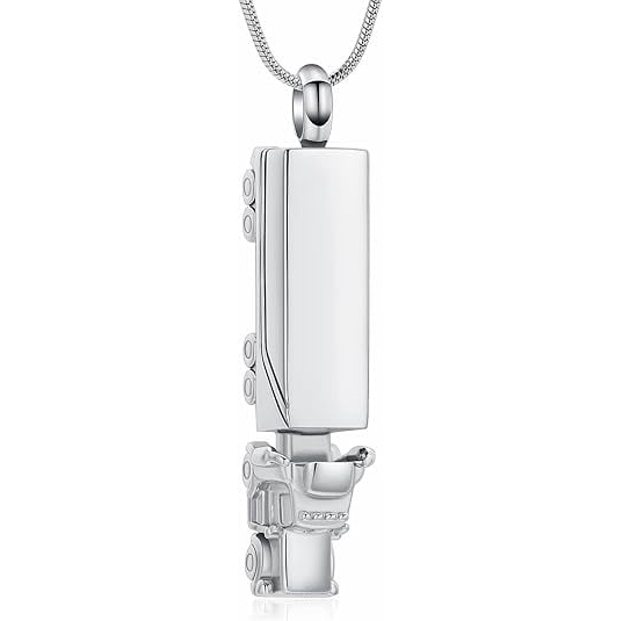 18 Wheeler Semi Truck Urn Necklace for Ashes for Men Women Retro Style Cremation Jewelry Keepsake Memorial for Jewelry Gifts