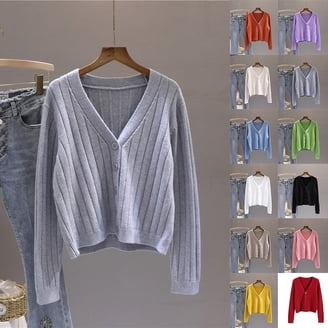 トップス draw drawers cardigan Arm Bolero gray Women's Cropped