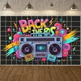 thumbnail image 3 of Retro Theme Party Banner 80s Music Backdrop Nostalgic 80s Celebration Boombox Cassette Decor for Birthday Party Event, 3 of 3