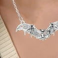 thumbnail image 5 of Twinkseal High Polished Necklace Gothic Vintage Bat Choker Pendant Necklace Unique Stylish Halloween Witch Jewelry for Women Necklace with High, 5 of 8