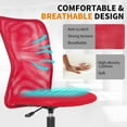 thumbnail image 5 of YYEAN Home Office Chair Ergonomic Mid-Back Mesh Desk Chair Computer Armless Executive Task Chair Lumbar Support Armrests Swivel Rolling PC Chairs Small Meeting for Adults,Red, 5 of 9