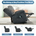 thumbnail image 3 of PAPROOS Recliner Chair, Power Lift Recliner with Massage and Heat, Lift Chair Sofa for Elderly with Side Pockets and Remote for Living Room or Senior Living, Metal Frame, Gray, 3 of 12