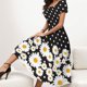 thumbnail image 2 of Vestido Largo Gibobby Verano Mujer Boho Beach Casual Manga Corta Estampado Floral Cuello Redondo, 2 of 5