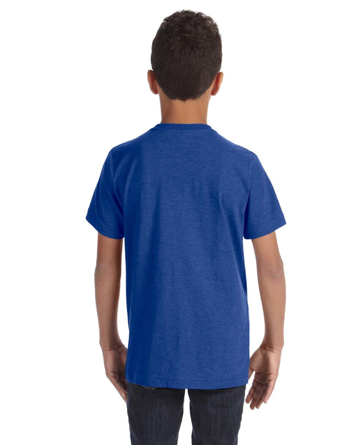 Aquaguard Boys 3-Pack T-Shirt Crew Neck Short Sleeve 100% Cotton Tee, Size: 4-14 - XL - Vintage Royal