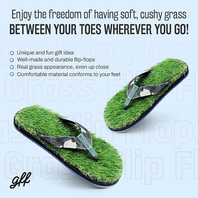 Grass Flip Flops Synthetic Grass Slippers Comfort Non Slip Sandals
