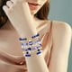 thumbnail image 4 of Pulsera de fútbol de la capa apilable pulsera de cristal del corazón de la letra de arcilla blanda Amistad pulsera elástica pulsera Set (A J), 4 of 7