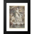 thumbnail image 2 of Gabriel Jacques de Saint-Aubin 13x18 Black Modern Framed Museum Art Print Titled - Allegory on the Death of Voltaire (1778 - 1780), 2 of 5