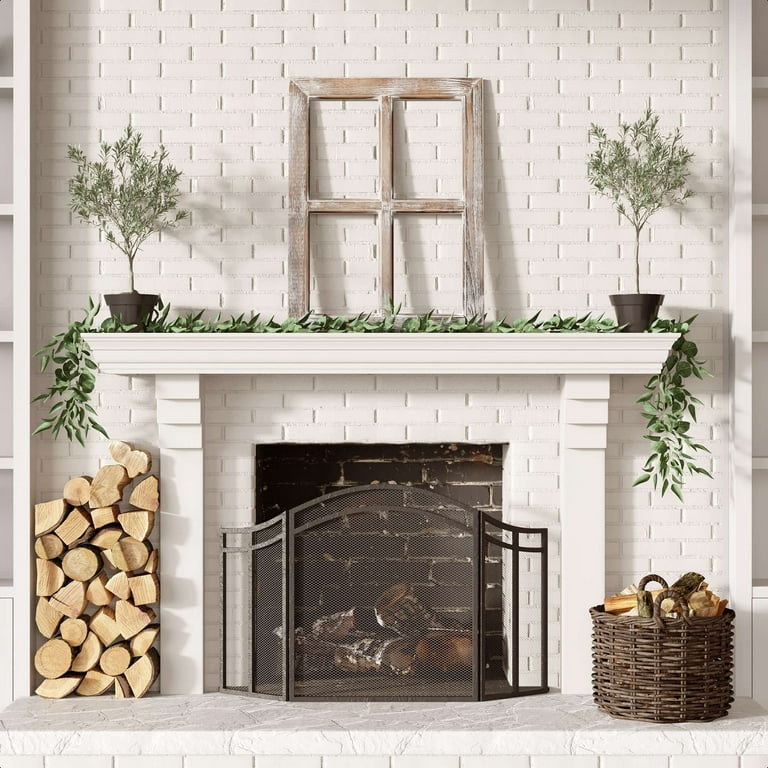 Kitchen Hearth Fireplace Multicoloured Tiles Wall Art Canvas Picture Print  18X24