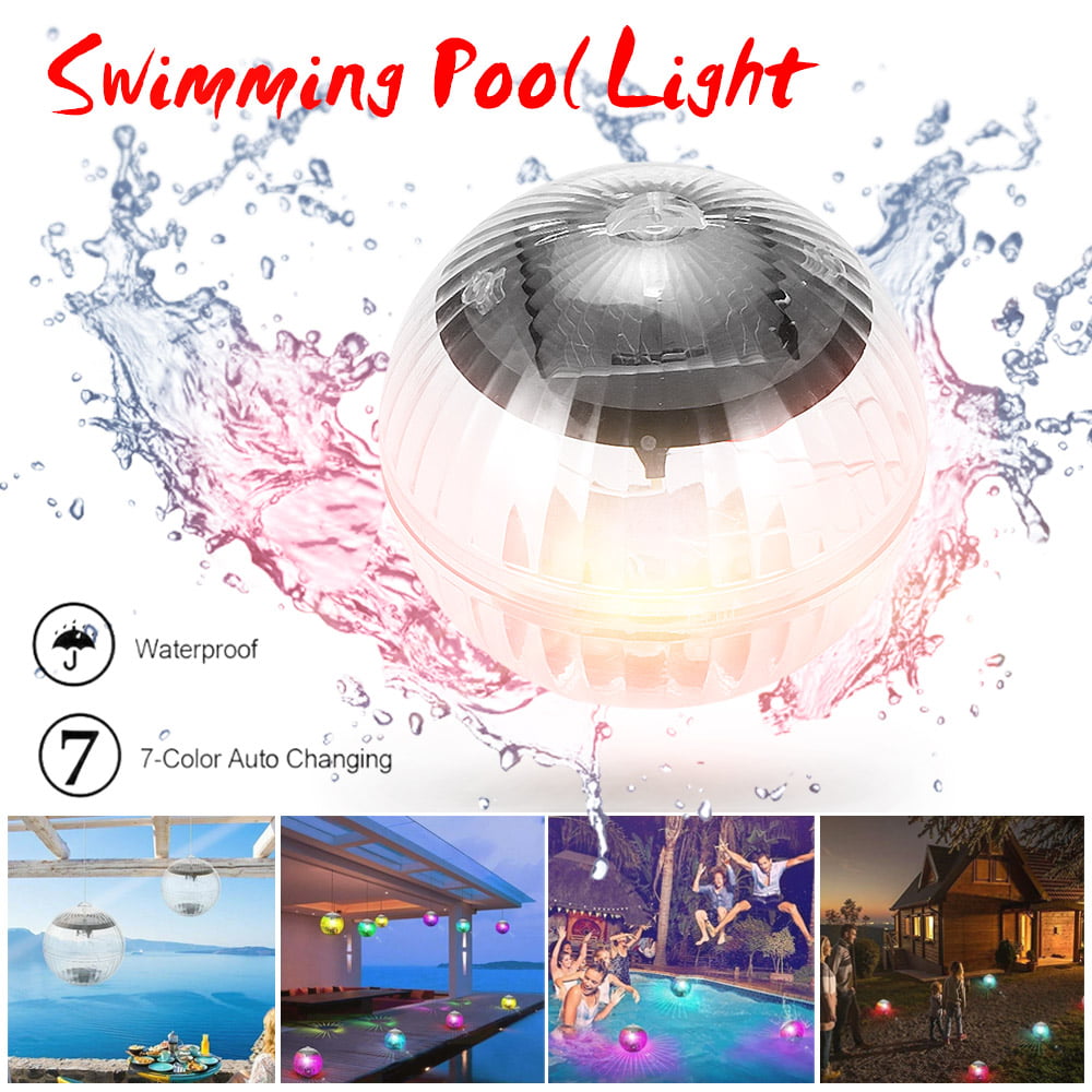 Floating Pool Lights, Waterproof LED Solar Floating Ball Lamp, Outdoor Color Changing LED Night Light, for Swimming Pool, Beach, Yard, 1Pcs