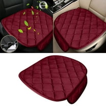 weibbin Car Front Seat Cushion, Soft Warm Faux Rabbit Fur Winter Auto Seat Cover, Fluffy Plush Vehicle Seat Protector Pad with Non-Slip Backing, Car Accessories for Home and Office Chair