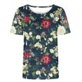 thumbnail image 4 of Women Summer Shirts Womens Tops Blouses Casual Womens Tops Dressy Casual Short Sleeve Cotton Crewneck T Shirts Women Loose Fit Plus Size Summer Tops for Women, 4 of 4