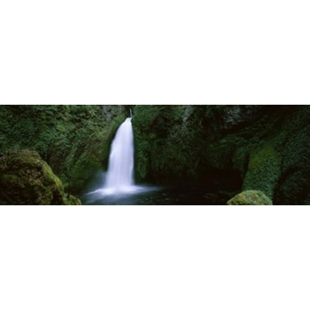 Waterfall in a forest Columbia River Gorge Oregon USA Canvas Art - Panoramic Images (18 x (Best Waterfalls In Oregon)