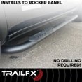thumbnail image 4 of TrailFX Nerf Bar A1005B TFX 4 Oval Tube Side Steps; With Step Pads; 4 Inch Oval Bent; Titanium Black; Mild Steel; With Welded End Caps; Rocker Panel Mount, 4 of 4