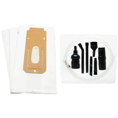 Cc Djs Kit - 3 Replacement Oreck XL3600HH Vacuum Bags with 7-Piece Micro Vacuum Attachment Kit - Compatible Oreck CCPK8DW, Type CC Vacuum Bags