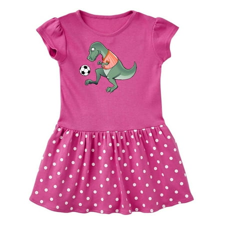 

Inktastic Soccer Dinosaur Gift Toddler Girl Dress