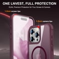 thumbnail image 5 of Case for iPhone 11,Decase Magnetic Translucent Shell,Support Wireless Charging & Magnetic Car Mount,Military Grade Drop Protection Matte Phone Cover,for iPhone 11 - winered, 5 of 6