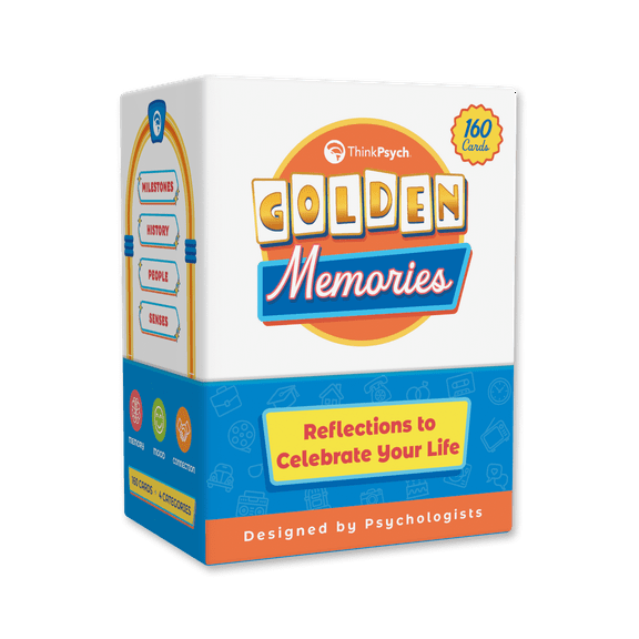 ThinkPsych Golden Memories - Memory Card Game for Seniors - 160 Conversation Starters for Adults