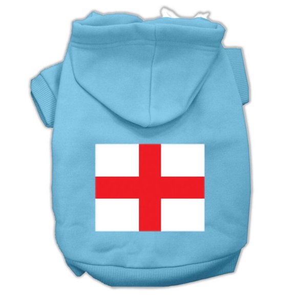 Pet Dog Cat Hoodie Screen Printed, "St. George's Cross"