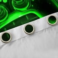 thumbnail image 3 of Castle Fairy Teens Green Gamepads Curtains Pack of 2 (42x84 Each),Futuristic Cubes Curtains Blackout,Galaxy Universe Bedroom Curtains,Lightweight Room Decor, 3 of 6