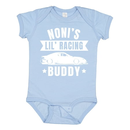 

Inktastic Nonis Lil Racing Buddy Gift Baby Boy or Baby Girl Bodysuit