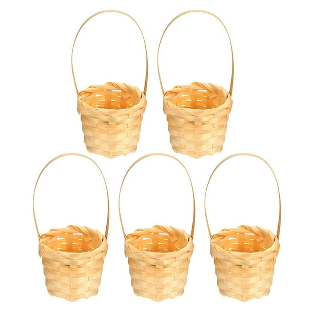 Canasta de flores de 5 piezas de mano pequeña Canasta de almacenamiento de múltiples usos a mano de mano