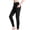 Black, variant on SYwaren Women's Fleece Lined Leggings with Pockets Solid Color Workout Yoga Thermal Warm Athletic Pants