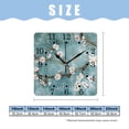 thumbnail image 2 of 10 Inch Wall Clock Battery Operated Square Clock for Office, Kitchen, Outdoor, Living Room,Flower Multicolor, 2 of 4