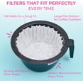 thumbnail image 2 of Large Coffee Filters | 12-Cup Premium Disposable Coffee Filters | 9.5" x 4.5" Size | High-Rim Design | Fits Bunn Commercial and Large Coffee Makers | No Overflow | Bulk Pack of 500, 2 of 7