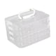 thumbnail image 3 of Recipiente para albóndigas, caja para conservar alimentos, multiusos para fiestas, barbacoas y fideos. 4 capas transparentes, 3 of 9