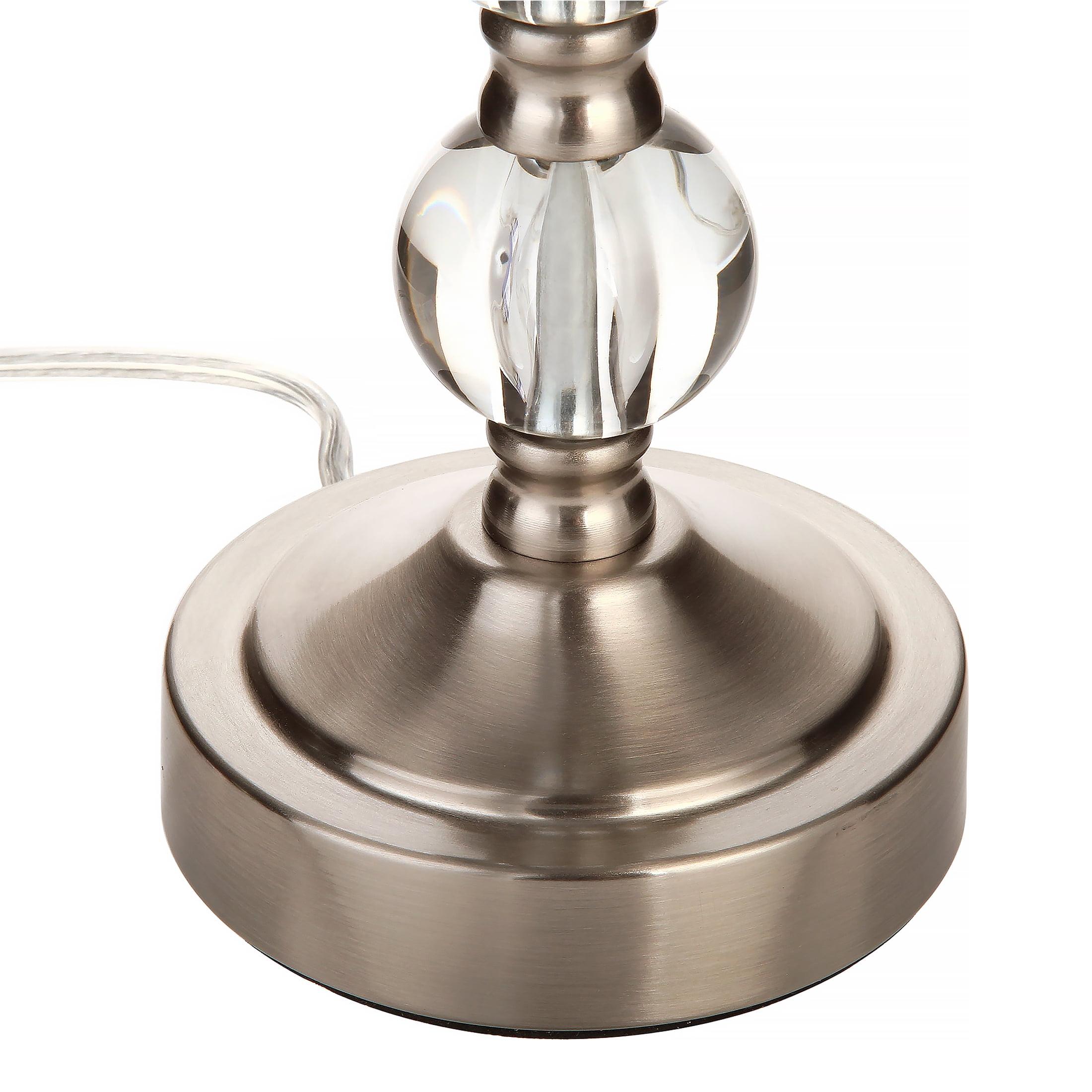 Better Homes & Gardens 18" Stacked Glass Ball Lamp Base Brushed Nickel