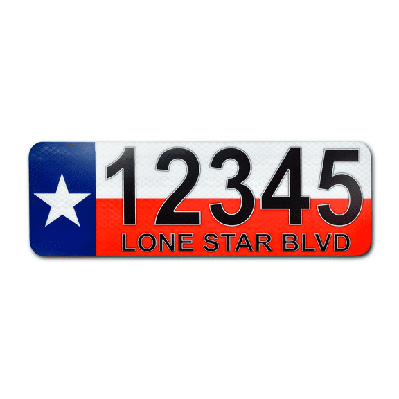 Curb-N-Sign Reflective 911 Address Sign for Mailbox, Single/Double Sided, Solid Aluminum, Custom and Pre-Drilled signs Horizontal/Vertical, 5 Year Warranty (Double Sided (Horizontal), Custom)