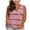 Pink, variant on Lenago Women's Round Neck Casual Loose Sleeveless Striped Tank Tops Print Pattern Blouses Shirts (XL-XXXXXL)