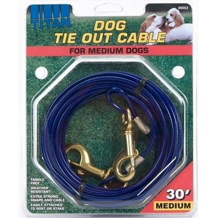 UPC: 0076484890536 | Titan Medium Cable Dog Tie Out 30 Feet