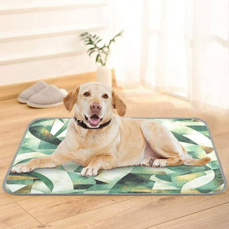 Pet Cooling Pad Foldable Self Cooling Mat Breathable Pet Cushion Sleep Pad for Dogs and Cats Cubist Geometric Shapes S