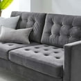 thumbnail image 3 of Modway Exalt Tufted Performance Velvet Sofa in Gray, 3 of 9