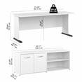 thumbnail image 2 of Studio A 72W L Shaped Gaming Desk with Storage in White - Engineered Wood, 2 of 8