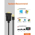 thumbnail image 5 of USB 3.0 to VGA Cable 6 Feet, CableCreation USB to VGA Adapter Cord 1080P @ 60Hz, External Video Card, Only Support Windows 10/8.1/8 / 7 (NO XP/Vista/Mac OS X), Black, 5 of 7