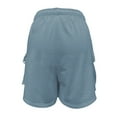 thumbnail image 5 of Sweat Shorts for Women Casual Drawstring Cargo Short Athletic Baggy Shorts (Blue XXL), 5 of 5