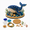 02# C, variant on 3D Beaded Sea Animal Sculpture Kit, Ocean-Themed Wire and Pearl Bead Craft Set with Shell and Coral Details, Handmade Underwater Display Project for Adults