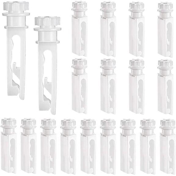 20-Pack Vertical Blind Stem Replacement - 30x5mm Blind Carrier Stem Hooks, Vertical Blind Repair Parts for Window Blinds