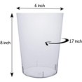 thumbnail image 3 of 6 Large Disposable Ice Bucket - 96 oz. Plastic Ice Bucket - Silver Glitter, 3 of 9