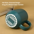 thumbnail image 2 of Ceramic Coffee Mug, 16 oz Large Coffee Cup, Tea Mug with Handle, Flat Bottom Mug for Men, Women, Office, Turquoise, 2 of 6