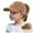 Coffee, variant on Krdevn Girls' Ponytail Baseball Cap, Adjustable Breathable Sun Hat with Heart Embroidery, Lightweight Outdoor Sports Cap for Summer,One Size