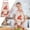 Multi-color, variant on LHWEN Christmas Apron Cute Cartoon Snowman Design Fabric Multi-Purpose Apron for Cooking Baking Gardening BBQ Excellent Coverage Gift Idea for Women and Housekeepers Perfect for Winter and Holiday