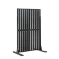 thumbnail image 1 of KFFKFF Metal Privacy Screen, 44" W x 72" H Freestanding Modern Privacy Fence, Garden Divider Panel with Extended Base & Reinforcement Fixed, Freestanding Outdoor Divider, 1 of 9