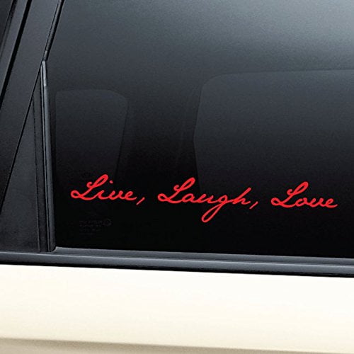 Nashville Decals Live Laugh Love Vinyl Decal Laptop Car Truck Bumper Window Sticker - Red